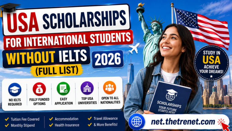 USA Scholarships For International Students Without IELTS 2026 (Full List)